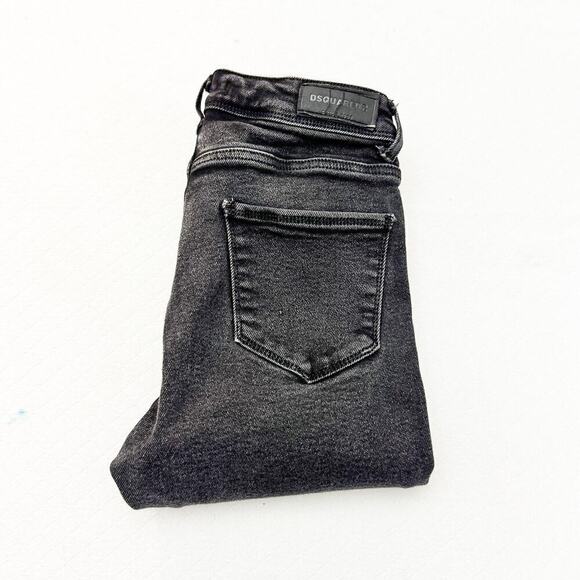 Dsquared2 High Waist Black Charcoal Denim Jeans Size Article 720 30 x 34 Italy - Picture 1 of 8